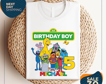 Sesame Street Birthday Family Custom Shirt | Sesame Street Custom Birthday t shirt | Personalized Toddler Birthday t-shirt | Family Shirt