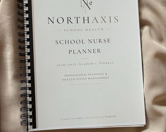 Agenda de l'infirmière scolaire 2026-2027 (version papier) – Organiseur du bureau de santé, carnet de suivi des élèves