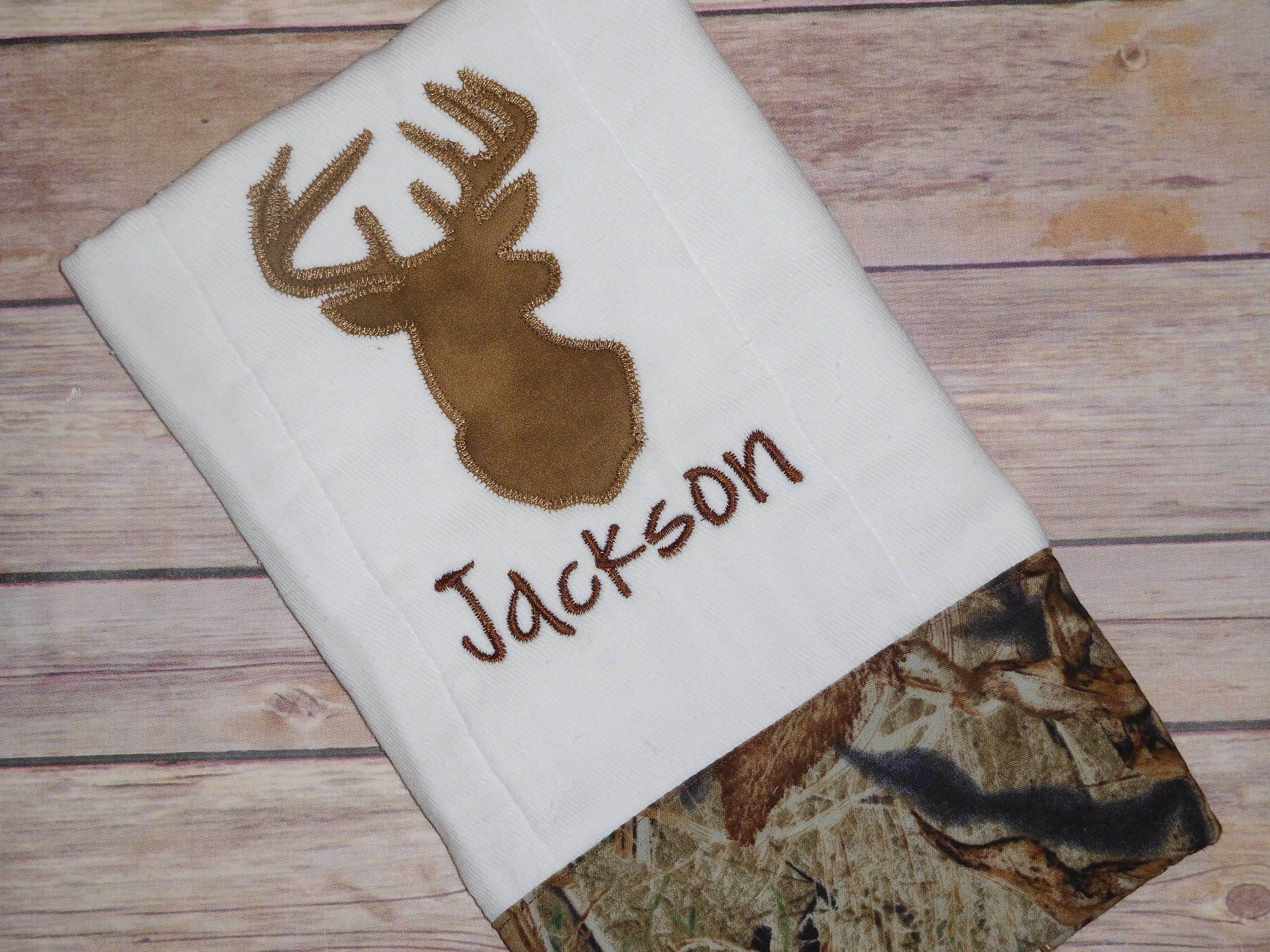 Boy Camo Burp Cloths Woodland Animals Burp Cloths Moose Etsy