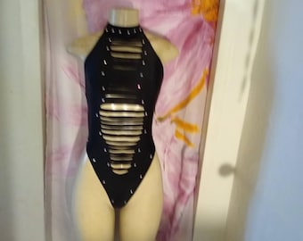 One Piece Thong Turtleneck Ripped w/Stones