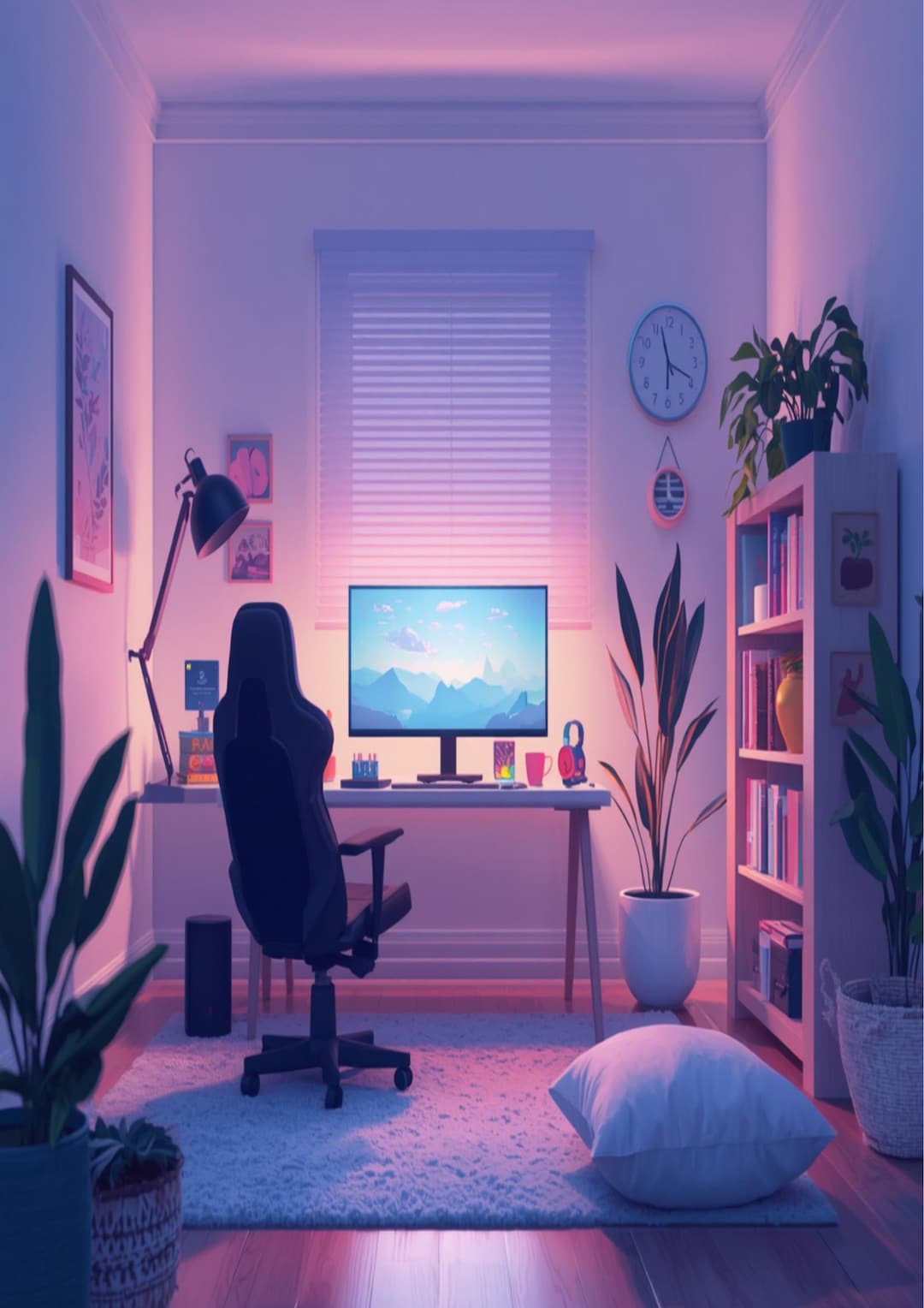 Calm Gaming Setup Poster | Cozy Minimalist Gamer Room Decor (digital ...