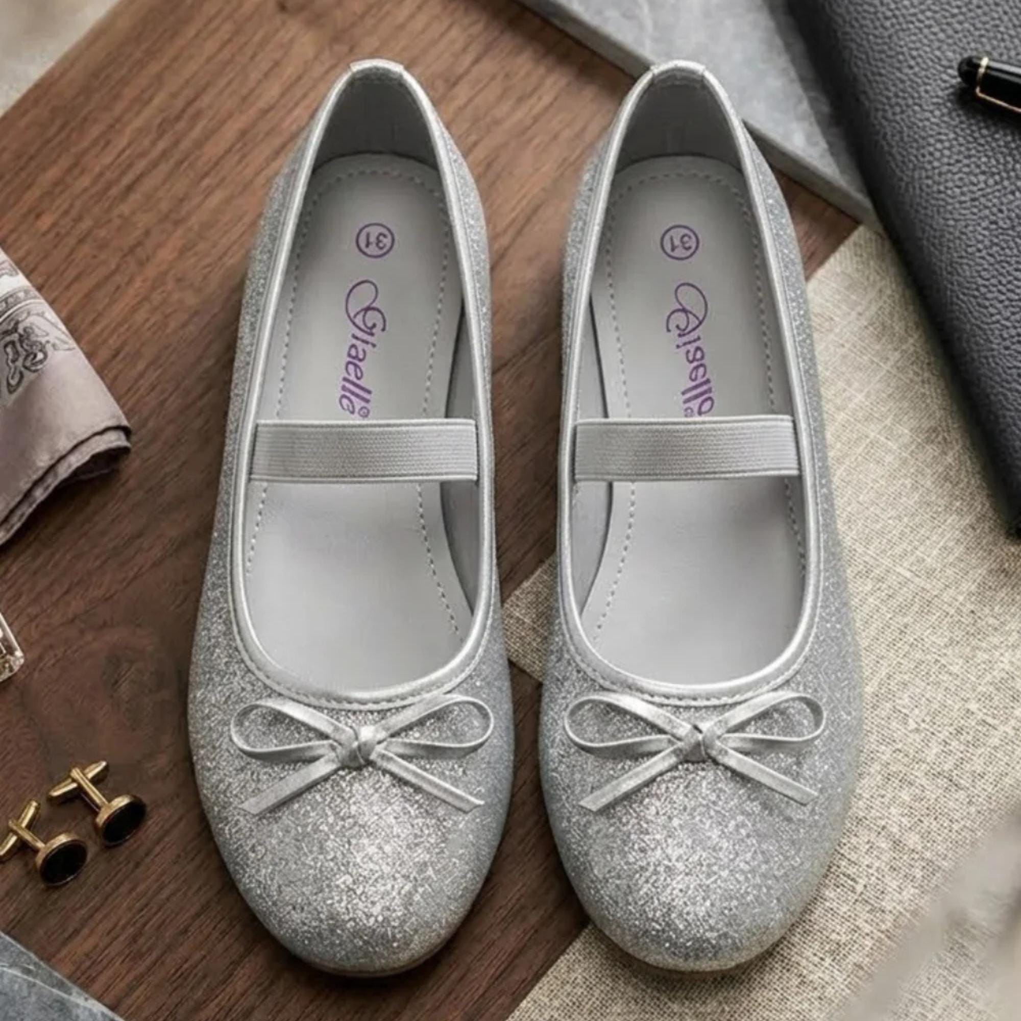 Women's Silver Flat Dress Shoes - Etsy