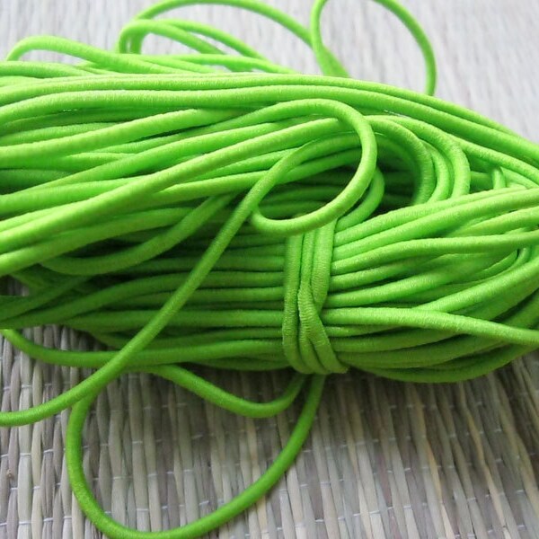 18meters 2mm yellow green elastic cords ---ET0078