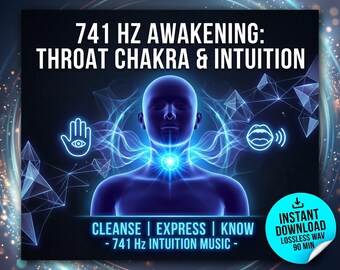 Música intuitiva a 741 Hz / Despertar solfeo de 90 minutos (Descarga digital WAV)