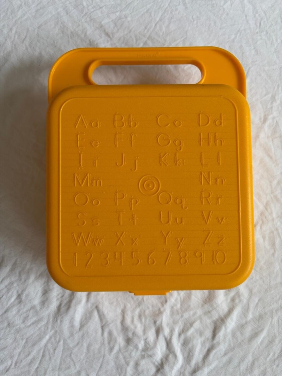 Tupperware Vintage Alphabet Tracing Case/lunch Box- Bright Yellow ...