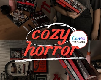 Cozy Horror Thriller | Bookstagram Canva Templates (Digital Download)