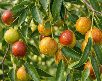 Honey Jar Jujube Fruit Tree – Large Grafted Tree, Mature Trunk, Ships in 3 Gal Nursery Pot