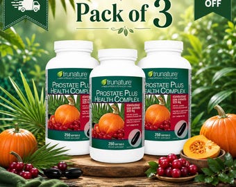 3X Men’s Prostate Health Complex Supplement – 250 Soft gels Each