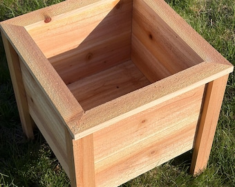 Local Pickup & Delivery Only - Handmade Patio Planter Box, 16"x16", Natural Cedar, Unfinished