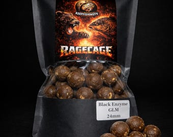 Boilies Black Enzyme GLM 24 mm/1 kg - Regalo para pescadores de carpas - Hechos a mano y siempre frescos - Idea de regalo para Navidad, cumpleaños, carpas/peces