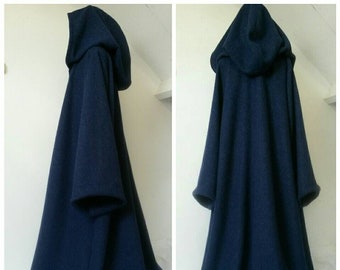 Op verzoek gemaakt: Long Star Wars inspired Jedi Sith cloak/robe Kylo Ren costume cosplay larp pagan wol