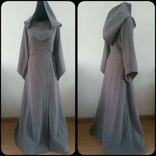 Made to Order:costum Colours Linen Pagan Avalon Gown With - Etsy