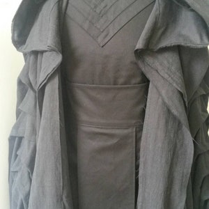 Made to Order: Long Black Cotton Nazgul/jedi Sith Cloak/robe - Etsy