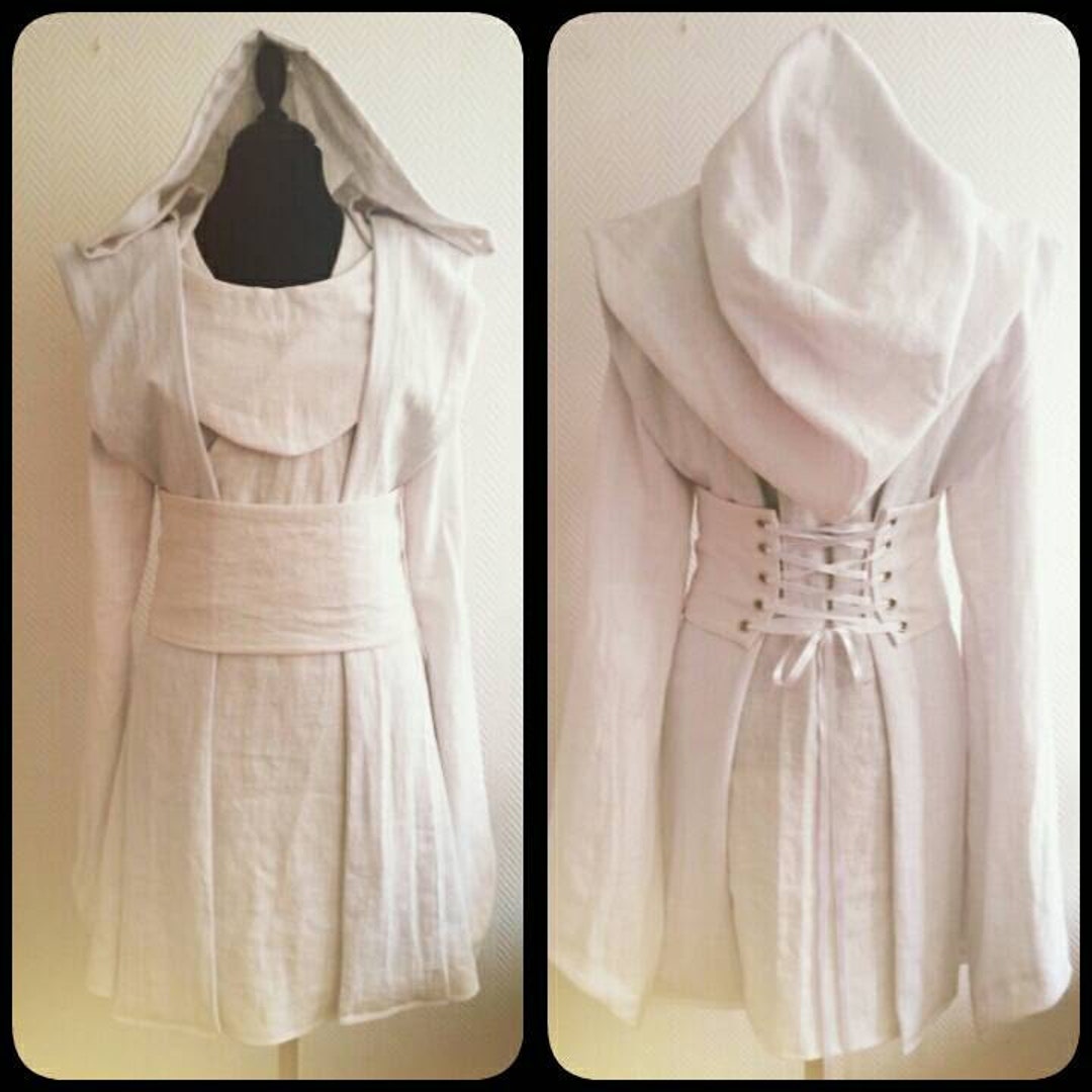 Made to Order: Custom Colours Linen Star Wars Inspired Jedi Robe,dress ...