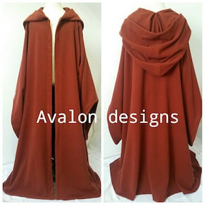 Op verzoek gemaakt: Long Star Wars inspired Jedi Sith cloak/robe Kylo Ren costume cosplay larp pagan basketweave katoen