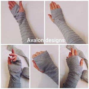 Klaar voor verzending: armwraps grijs, linnen