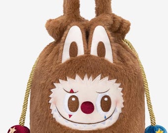 Söt plyschmonster hinkväska | Kawaii lurvig handväska | popmart väska