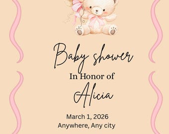 Mall för babyshowerinbjudan