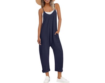 Women’s Summer Jumpsuit Romper Casual Beach Vacation Overalls Loose Fit Outfit 2026