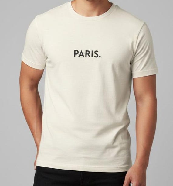 Paris Shirt Men | Minimalist France Graphic Tee, Travel Gift for Him, Francophile Gift, Paris Trip Souvenir T-Shirt