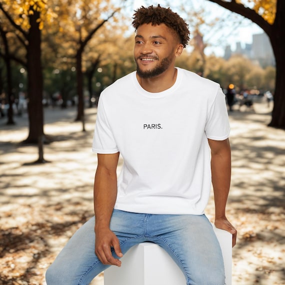 PARIS period. T-Shirt | Minimalist Typewriter Text Tee