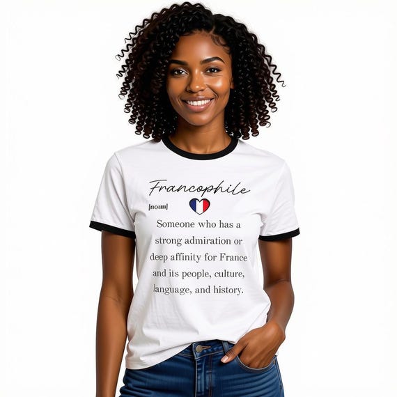 Francophile Dictionary Definition Ringer Tee | France Lover Gift