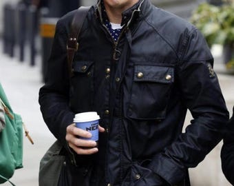 Chaqueta de moto Belstaff Trialmaster confeccionada con algodón encerado de primera calidad, estilo años 80, estilo streetwear de algodón Belstaff, regalo para él.