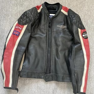 Triumph motorcycle leather jacket - Etsy 日本