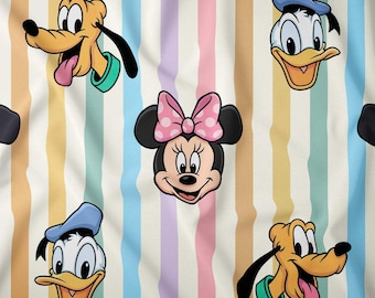Sensational Six Heads Pastel Stripes Pima Cotton Fabric by Yard