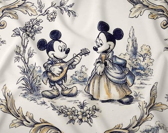 Magic Mouse Toile Serenade Fabric by Yard | Pima Cotton