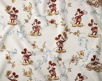 Magic Mouse Rose Toile Fabric by Yard | Pima Cotton