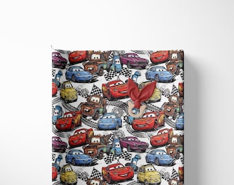 Funda para cambiador de bebé / Estampado de coches Lightning