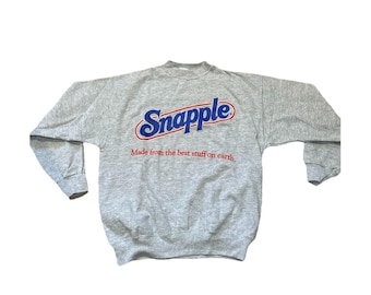 New Vintage Snapple Promo Sweatshirt Size XL Grey Tultex Tag Made In USA