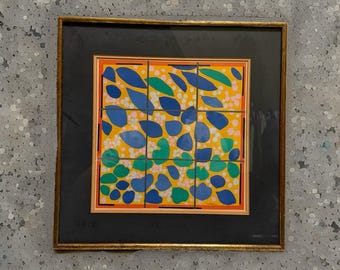Vintage Henri Matisse "Lierre en Fleur" Print Framed Mid Century Modern Wall Art