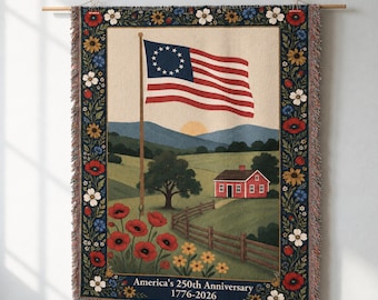 America's 250th Anniversary Blanket | Heritage Woven Wall Tapestry