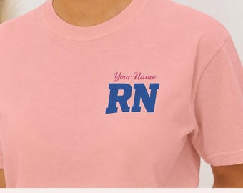 Custom RN Shirt, Comfort Colors® 100% Ring-Spun Cotton Boxy Fit