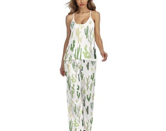 Don’t Touch Me I'm Sleeping, All-Over Print Women's Cami Pajamas Set