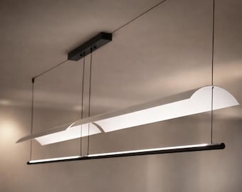 Moderne Wabi-Sabi Pendelleuchte: Minimalistischer Acryl-Leuchter für Esszimmer, Wohnzimmer