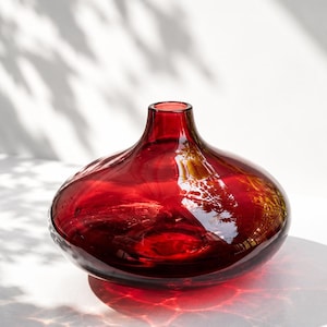 Rote ikea glasvase