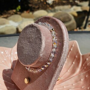 Das Fee Frost Stretch Armband | Aurora Borealis Kristall & Gold-filled oder Sterling Silber Akzente | Handgefertigte Sondergrößen