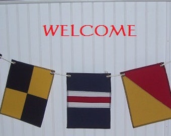 2 LETTERS....Your Names....Initials....Titles or anything...... displayed in Nautical Maritime Flags
