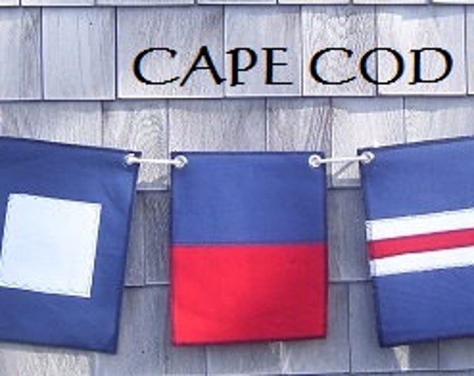 7 LETTERS....Your Names....Initials....Titles or anything...... displayed in Nautical Maritime Flags