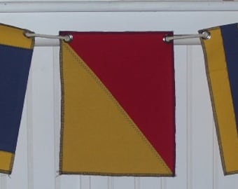 3 LETTERS......Your Names....Initials....Titles or anything...... displayed in Nautical Maritime Flags