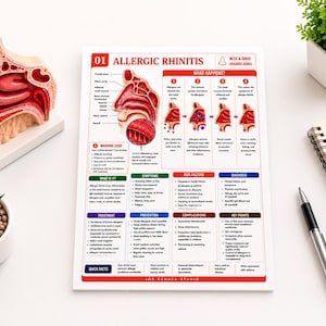 Nose Sinus Diseases Medical Study Guide | 10 ENT Infographic Cards PDF | Rhinitis Sinusitis Nursing Notes | Instant Download