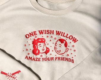 Embroidered Obsession One Wish Willow Horror Movie Hoodie / Sweatshirt