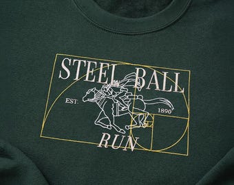 Sudadera con capucha/sudadera bordada de anime Steel Ball Run