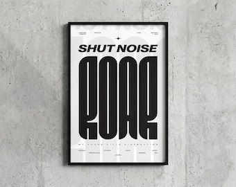 SHUT NOISE ROAR Poster | Matte Vertical Motivational Wall Art