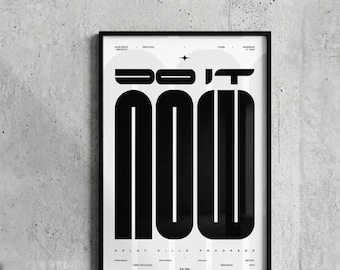 DO IT NOW Poster Motivational Wall Art