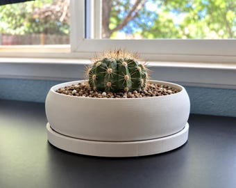 6インチ多肉植物用プランター（受け皿付き）STLファイル | 3Dプリントファイル