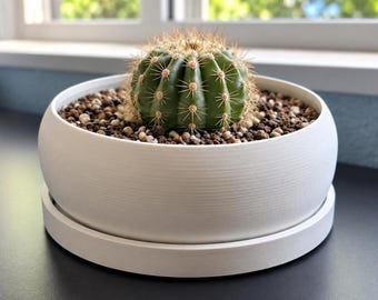 5インチ多肉植物用プランター（受け皿付き）STLファイル | 3Dプリントファイル